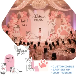 Kitty Cat Foam Core Birthday Backdrop Kit by PopScene™
