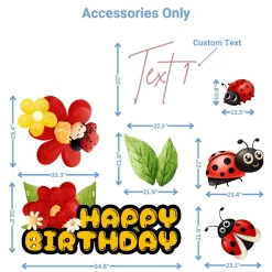 Ladybug Garden Foam Core Birthday Backdrop Kit by PopScene™