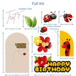 Ladybug Garden Foam Core Birthday Backdrop Kit by PopScene™