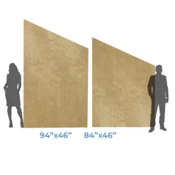 Large Angled Arch Collapsing Chiara Wall Panel - Left Leaning - Select Your Size!