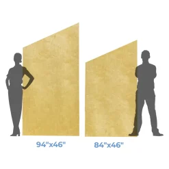 Large Angled Arch Collapsing Chiara Wall Panel - Right Leaning - Select Your Size!