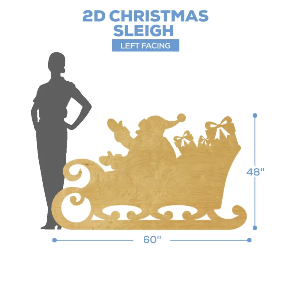 Large Christmas Santa Sleigh