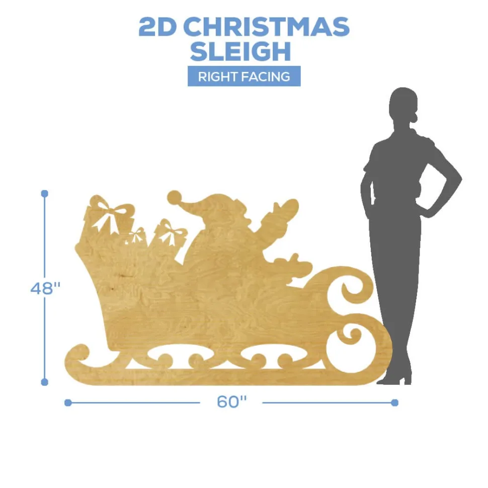 Large Christmas Santa Sleigh