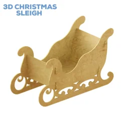 Large Collapsible 3D Christmas Sleigh