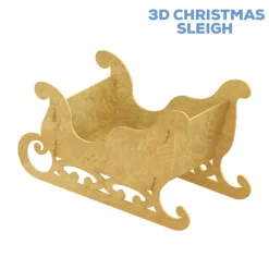 Large Collapsible 3D Christmas Sleigh