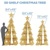 Large Collapsible 3D Christmas Tree with Shelves - Select Your Size!