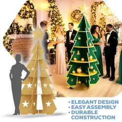 Large Collapsible 3D Christmas Tree with Shelves - Select Your Size!