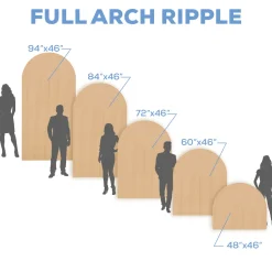 Large Full Arch Collapsing Ripple Chiara Wall Panel - Select Your Size!