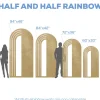 Large Half n' Half Tiered Rainbow Arch Chiara Wall Panel - Select Your Size!