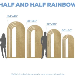 Large Half n' Half Tiered Rainbow Arch Chiara Wall Panel - Select Your Size!
