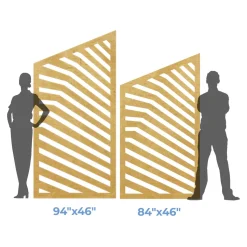 Large Left Leaning Angled Slatted Chiara Wall Panel - Select Your Size!
