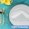 Large Petal Gatsby Circle - Round Tablecloth - 132" - Light Turquoise