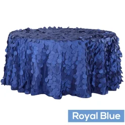 Large Petal Gatsby Circle - Round Tablecloth - 120" - Royal Blue