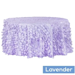 Large Petal Gatsby Circle - Round Tablecloth - 120" - Lavender