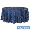 Large Petal Gatsby Circle - Round Tablecloth - 120" - Navy Blue