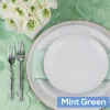 Large Petal Gatsby Circle - Round Tablecloth - 120" - Mint Green