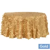 Large Petal Gatsby Circle - Round Tablecloth - 120" - Gold