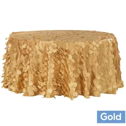 Large Petal Gatsby Circle - Round Tablecloth - 120" - Gold