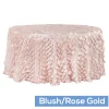 Large Petal Gatsby Circle - Round Tablecloth - 120" - Blush/Rose Gold