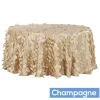 Large Petal Gatsby Circle - Round Tablecloth - 120" - Champagne