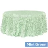 Large Petal Gatsby Circle - Round Tablecloth - 132" - Mint Green