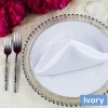 Large Petal Gatsby Circle - Round Tablecloth - 132" - Ivory