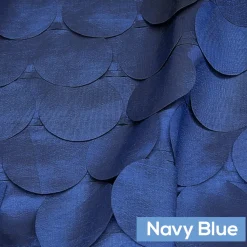 Large Petal Gatsby Circle - Square Table Overlay / Tablecloth - 90" x 90" - Navy Blue