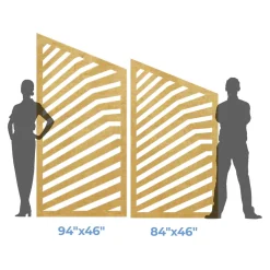 Large Right Leaning Angled Slatted Chiara Wall Panel - Select Your Size!