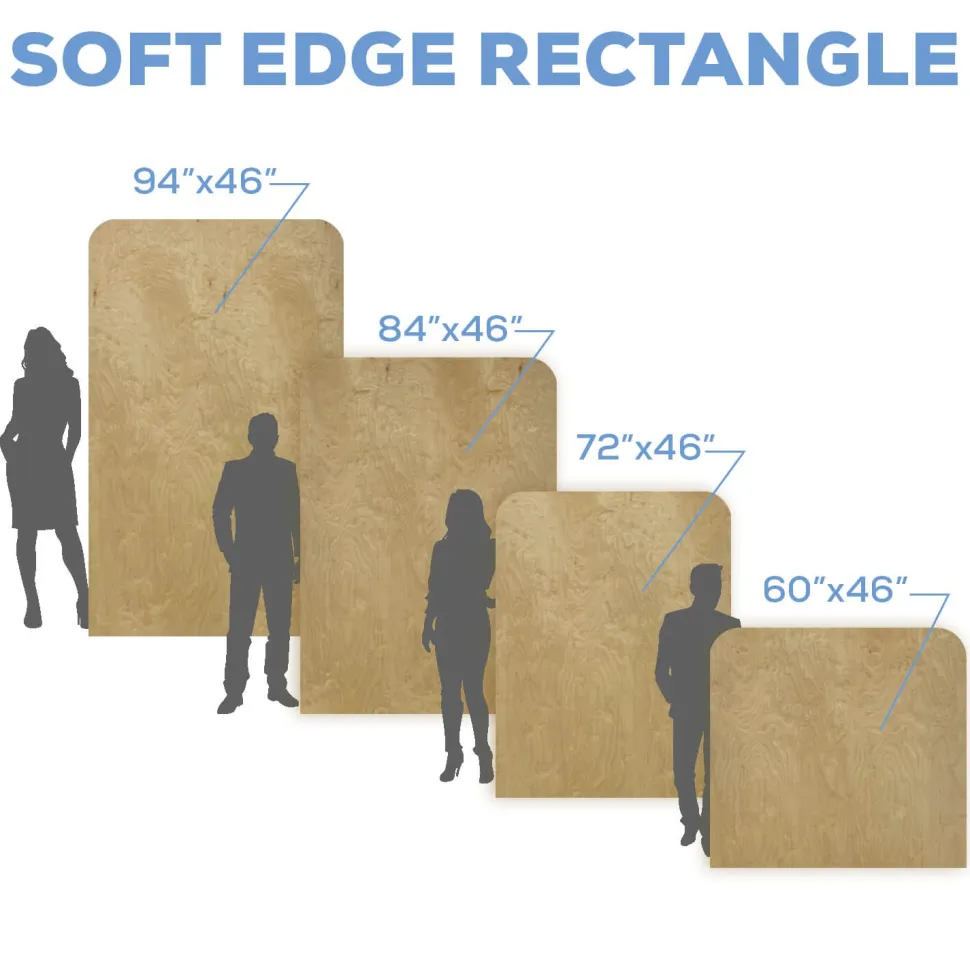 Large Soft Edge Rectangle Arch Collapsing Chiara Wall Panel - Select Your Size!