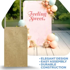 Large Soft Edge Rectangle Arch Collapsing Chiara Wall Panel - Select Your Size!