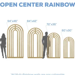 Large Tiered Rainbow Arch Chiara Wall Panel - Open Middle - Select Your Size!