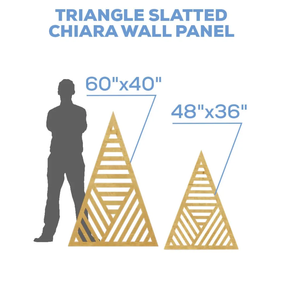 Large Triangle Slatted Chiara Wall Panel - Select Your Size!