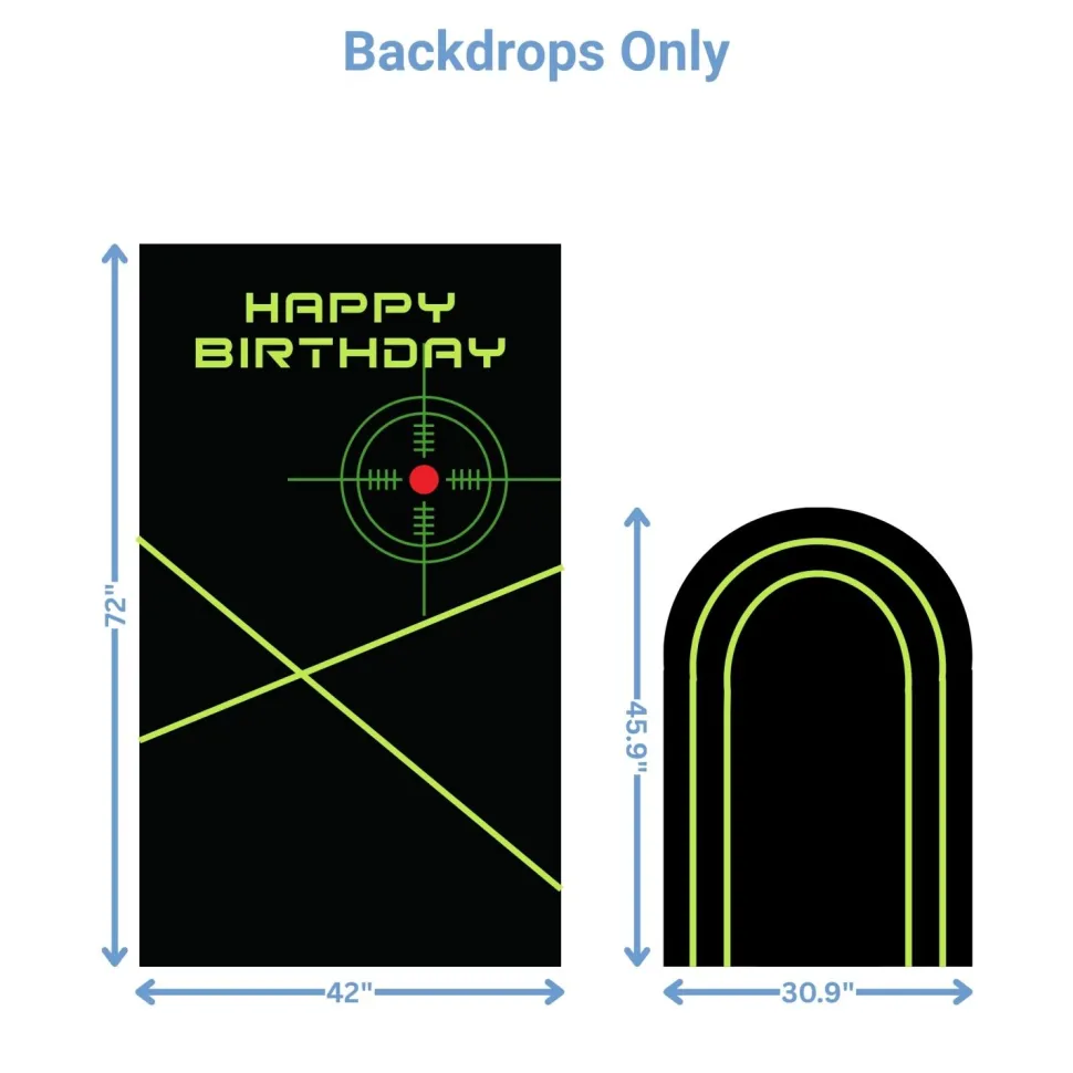 Laser Tag Foam Core Birthday Backdrop Kit by PopScene™