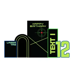 Laser Tag Foam Core Birthday Backdrop Kit by PopScene™