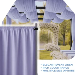 Lavender La Petite France Curtain Panel w/ 4" Rod Pocket - 118" Wide - Many Size Options