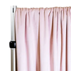 Lavish Velvet Wide Width Drape w/ Sewn Rod Pocket - Blush