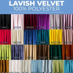 Lavish Velvet Wide Width Drape w/ Sewn Rod Pocket - Latte