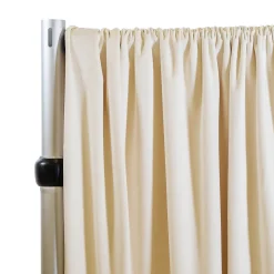 Lavish Velvet Wide Width Drape w/ Sewn Rod Pocket - Ivory