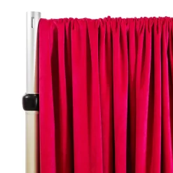 Lavish Velvet Wide Width Drape w/ Sewn Rod Pocket - Fuchsia