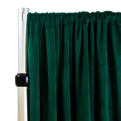 Lavish Velvet Wide Width Drape w/ Sewn Rod Pocket - Forest