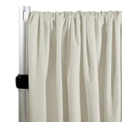 Lavish Velvet Wide Width Drape w/ Sewn Rod Pocket - Sand