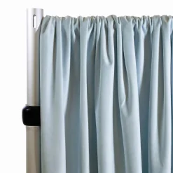 Lavish Velvet Wide Width Drape w/ Sewn Rod Pocket - Blue Fog
