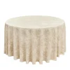 Leaf Branch Reversible Jacquard Tablecloth 120" Round - Multiple Color Options
