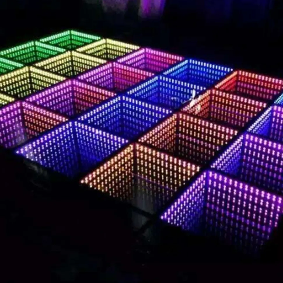 LED 3D Dance Floor w/ Magnetic Connection - 20ft x 20ft
