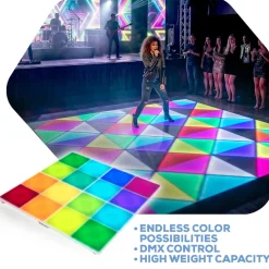 LED DMX Dance Floor - Improved! 6.6ft x 6.6ft