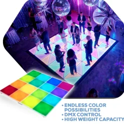 LED DMX Dance Floor - Improved! 9.9ft x 9.9ft