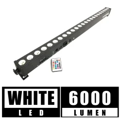 LED DMX Light Bar "Super Bright" 3.5ft 6-in-1 RGBWA+UV - Produces Any Color!