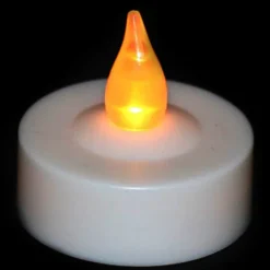 LED Tea Light w/ Flicker, On/Off Switch and Replaceable Battery (12 Pack)