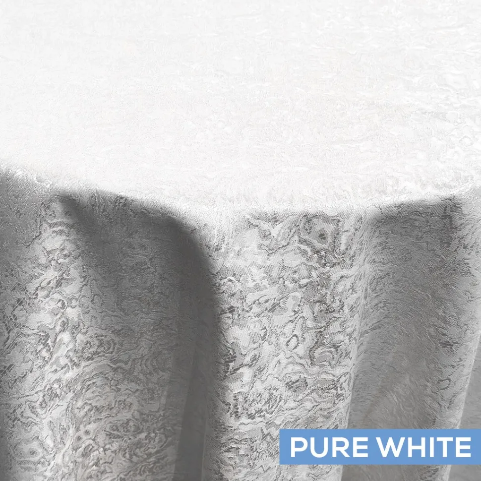 Le Krisel Tablecloth by Eastern Mills - Pure White - Many Size Options