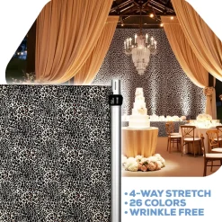 Leopard 4-Way Stretch Spandex Drape Panel - Choose your Size